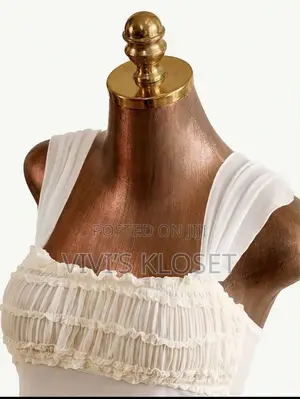 Style Pleated Top, Sheer Fabric Splicing,