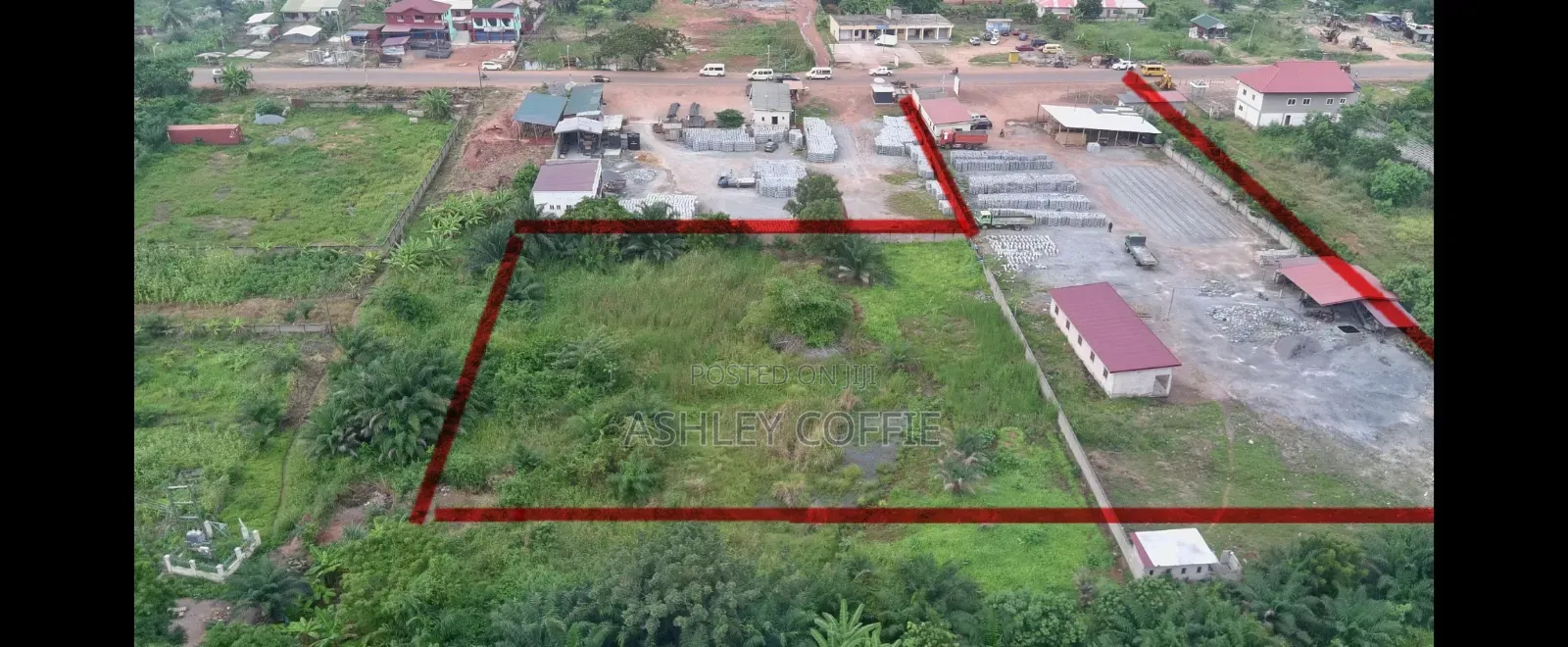 Tittled 14 Plots Block Factory on Dodowa Main Road