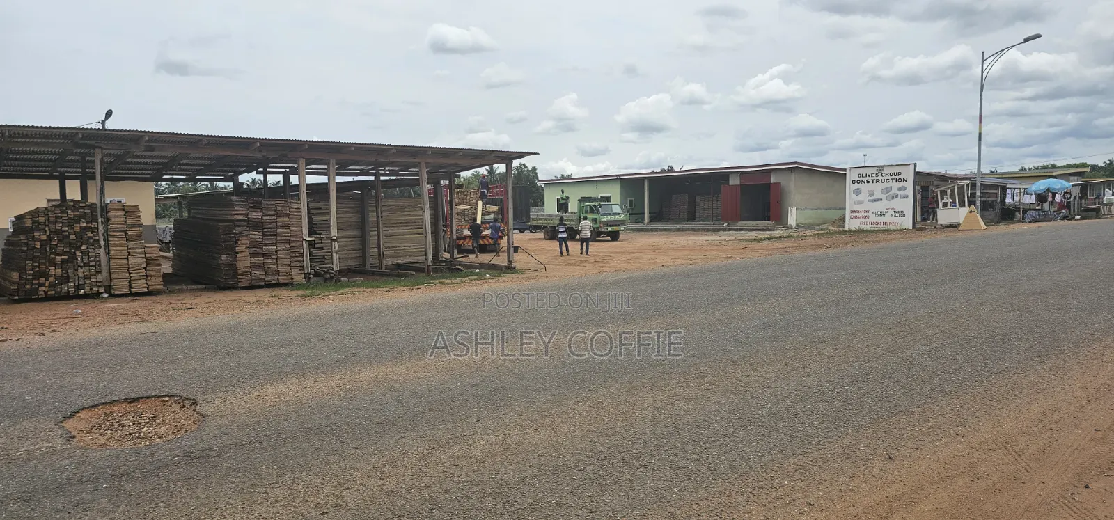 Tittled 14 Plots Block Factory on Dodowa Main Road