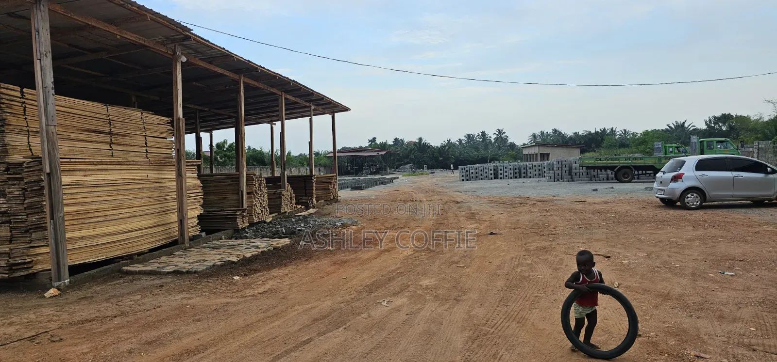 Tittled 14 Plots Block Factory on Dodowa Main Road