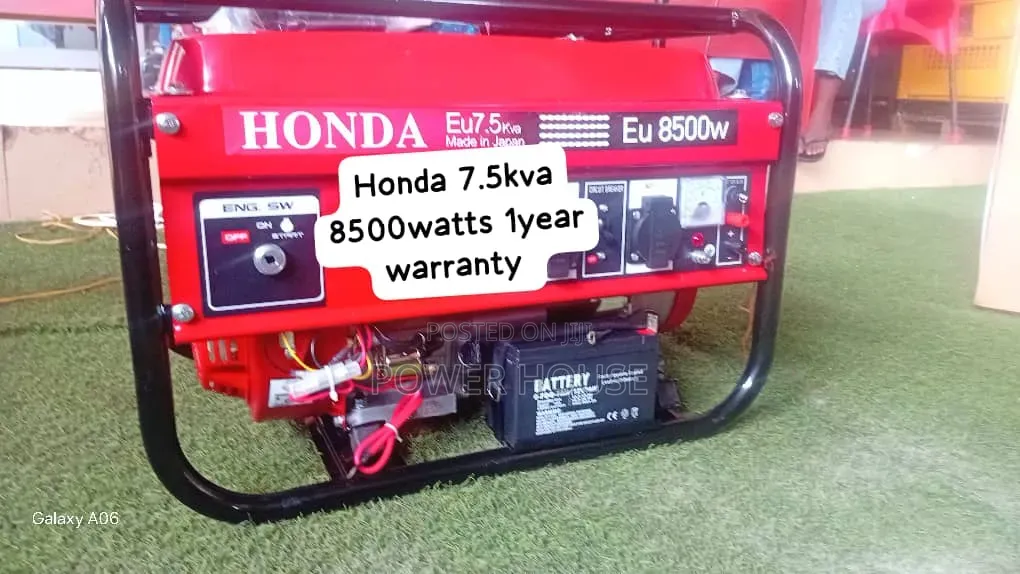 Original Honda 7.5kva Key Start Generator – 8500 Watts of Pure Power