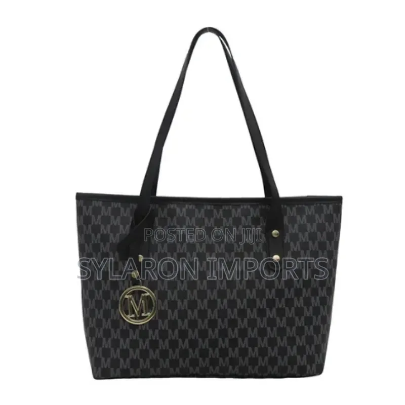 Women's M Logo Print Tote Bag – White Shoulder Bag