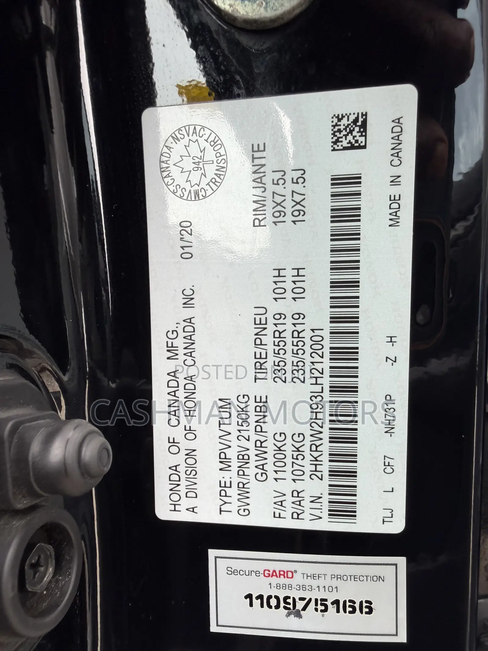Honda CR-V 2020 Black