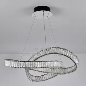 Modern Luxury Infinity Loop Crystal Led Chandelier.