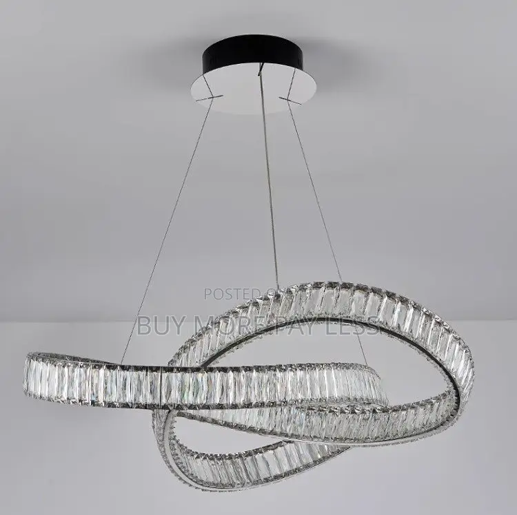 Modern Luxury Infinity Loop Crystal Led Chandelier.