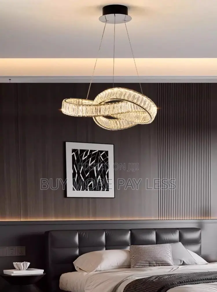 Modern Luxury Infinity Loop Crystal Led Chandelier.