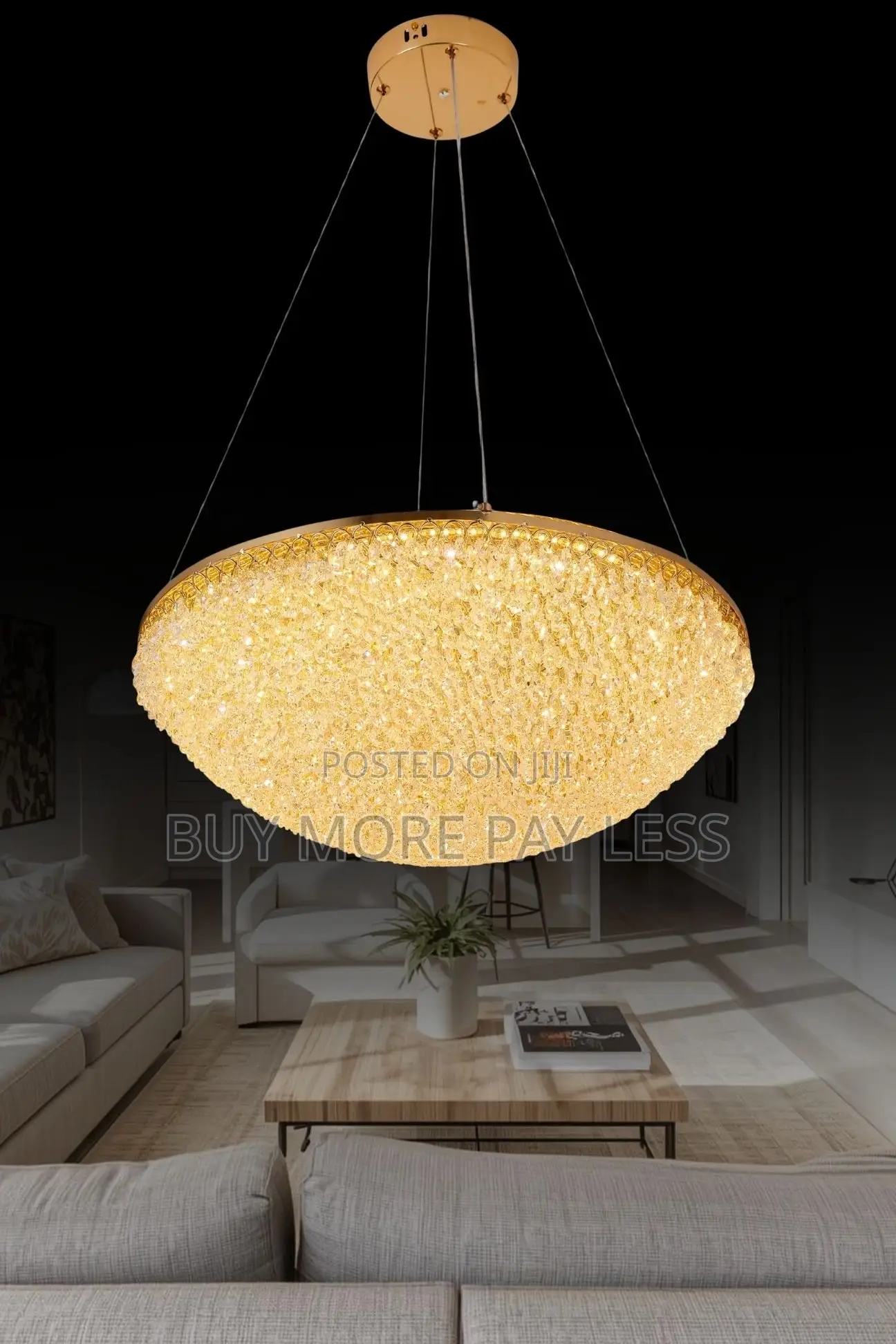 Modern Luxury Crystal Dome Pendant Led Chandelier,