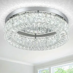 18 Crystal Chandelier Light With Remote