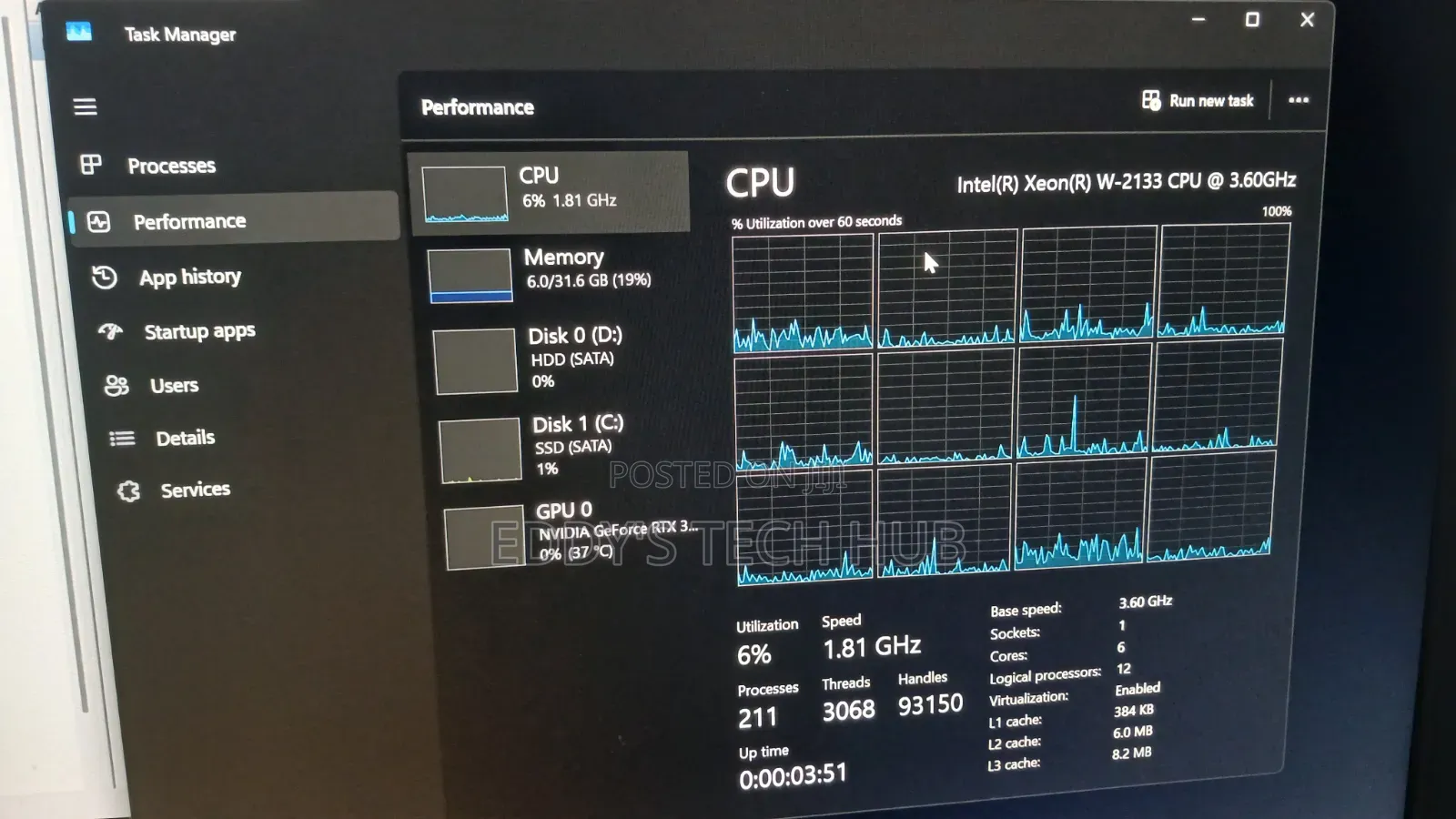 Desktop Computer Lenovo ThinkStation P520 16GB Intel Xeon SSD 256GB