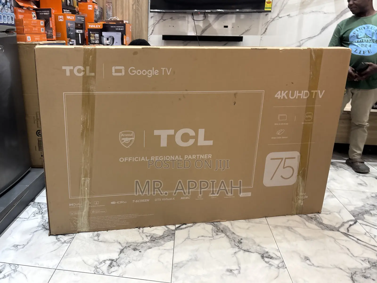 Extremely Authentic TCL 75” HDR Frameless Smart Television(Black)