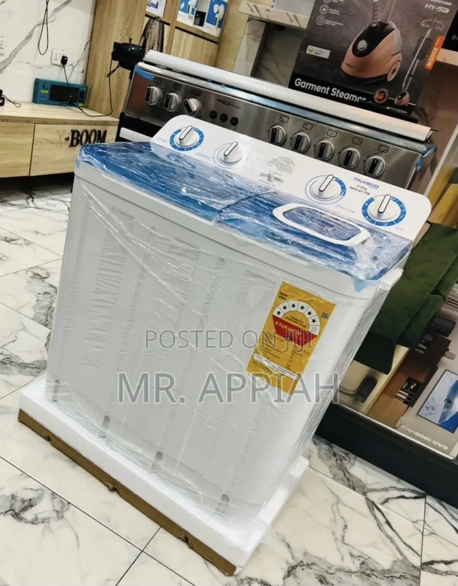 Super Affordable Nasco 7kg Washing Machine + Transparent Lid 