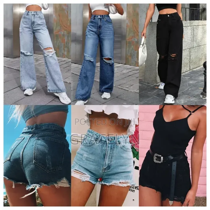 Ladies Branded Tear Jeans