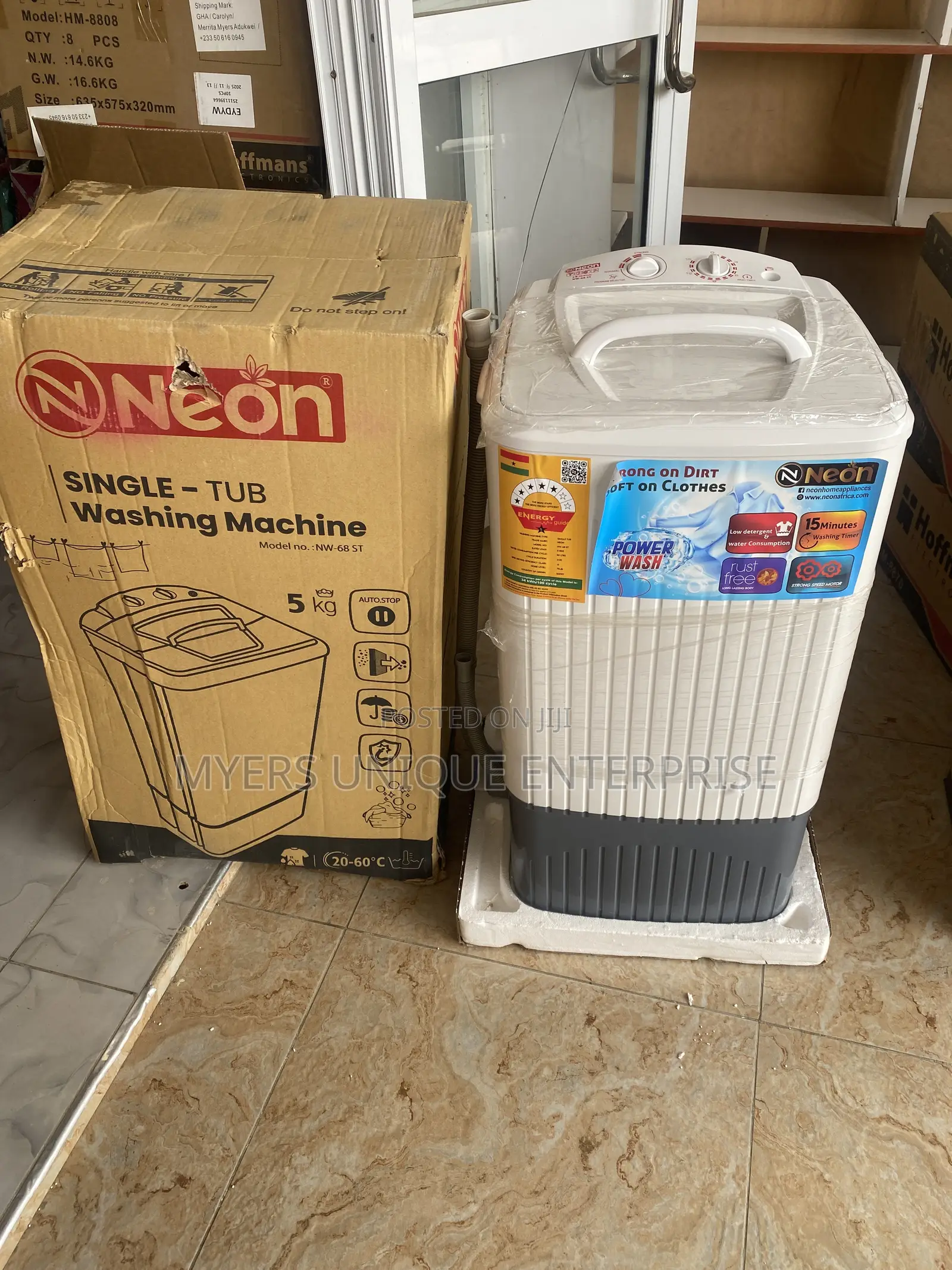 Brand New Neon 5kg Single Tub Washing Machine