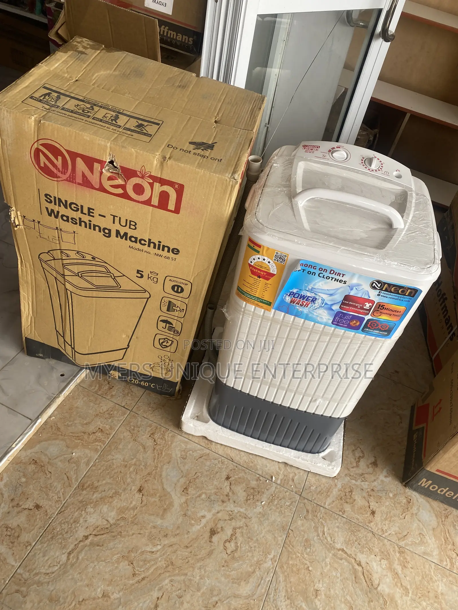 Neon Single Tub Washing Machine 5kg-Power Wash Technology