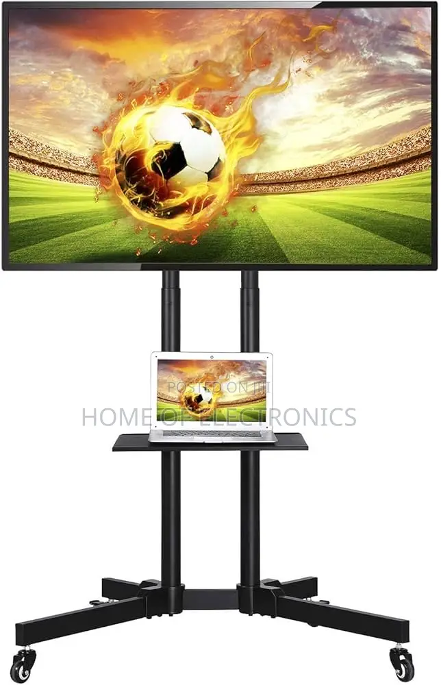 Best for Pubs Mobile Trolley Tv Stand With Wheels(32-70 Inch)Tv