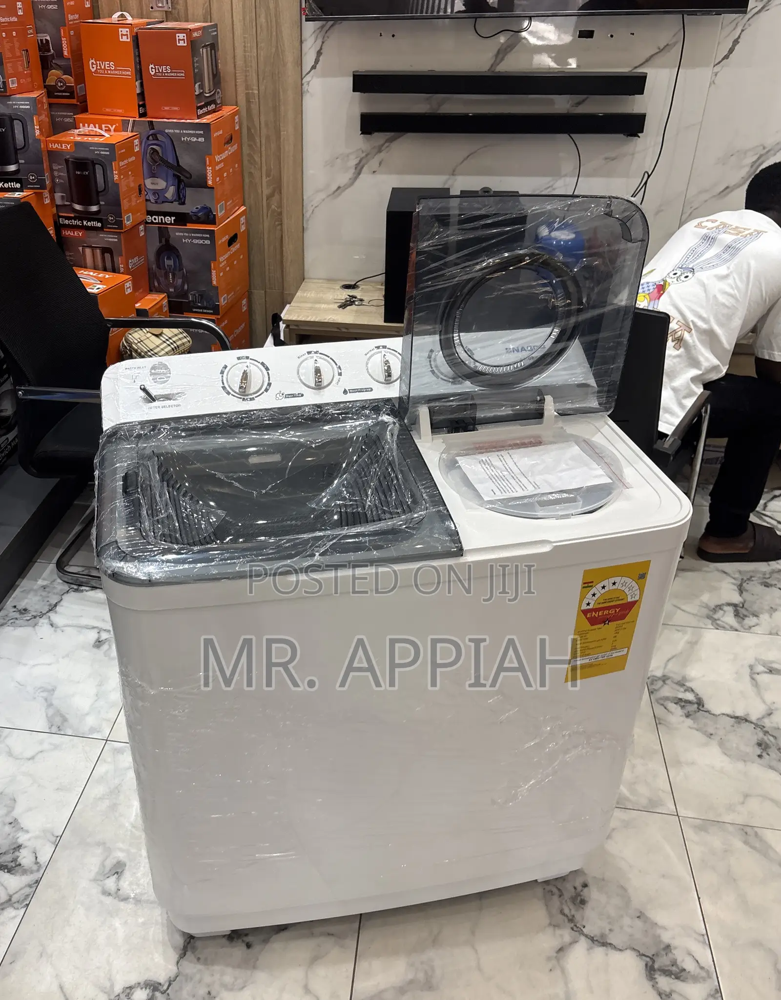 Unique Nasco 11kg Washing Machine With Transparent Lid(White)