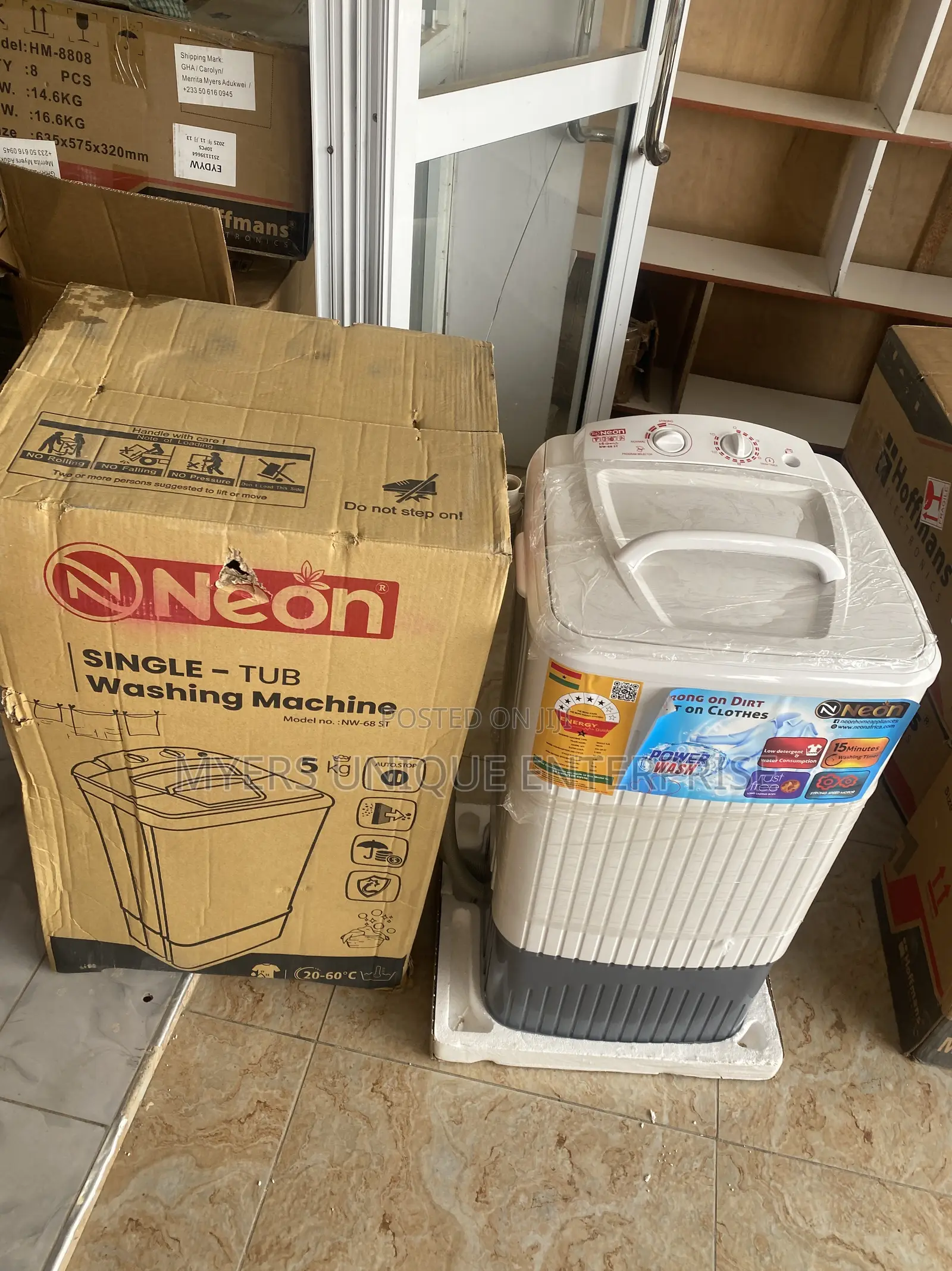 Neon 5kg Washing Machine-15 Min Quick Wash,Low Water Usage