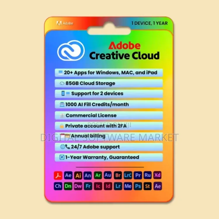 Creative Cloud Original License for 1 Device 1 Year