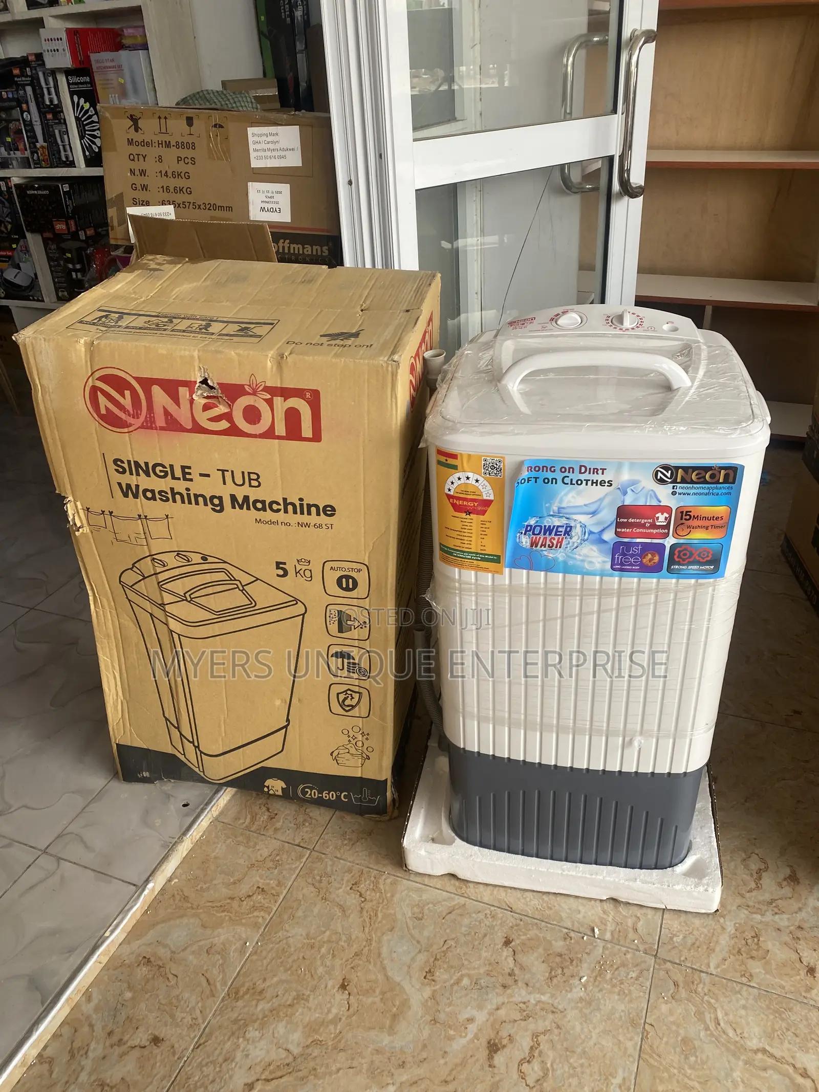 5kg Top Load Washing Machine(Neon)-Low on Detergent