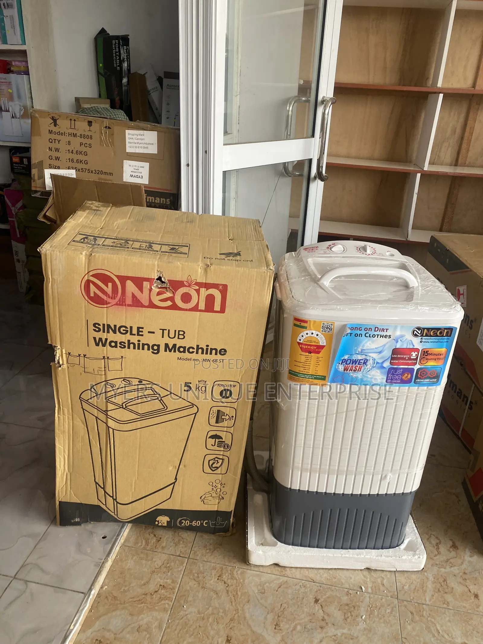 Heavy Duty Neon 5kg Washing Machine-Rust Free Plastic Body