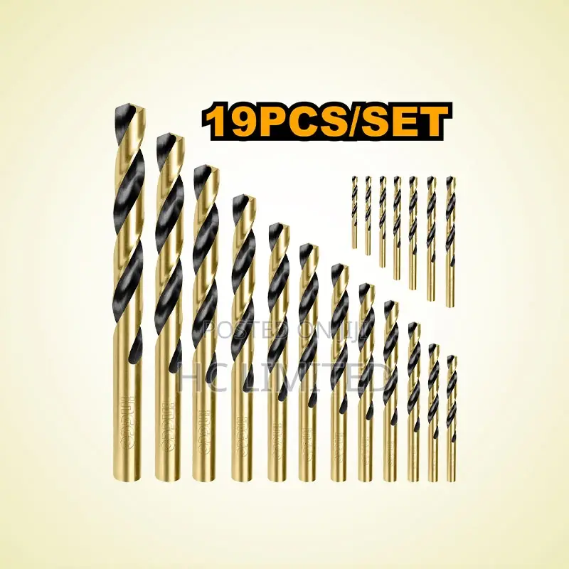 19pcs Hss Twist Drill Bits Set -