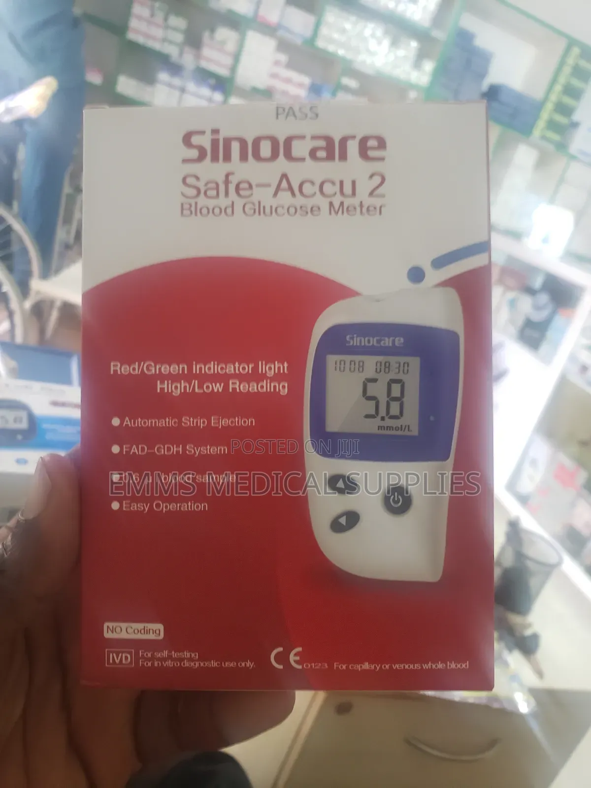 Sinocare Safe Accu2 Glucometer