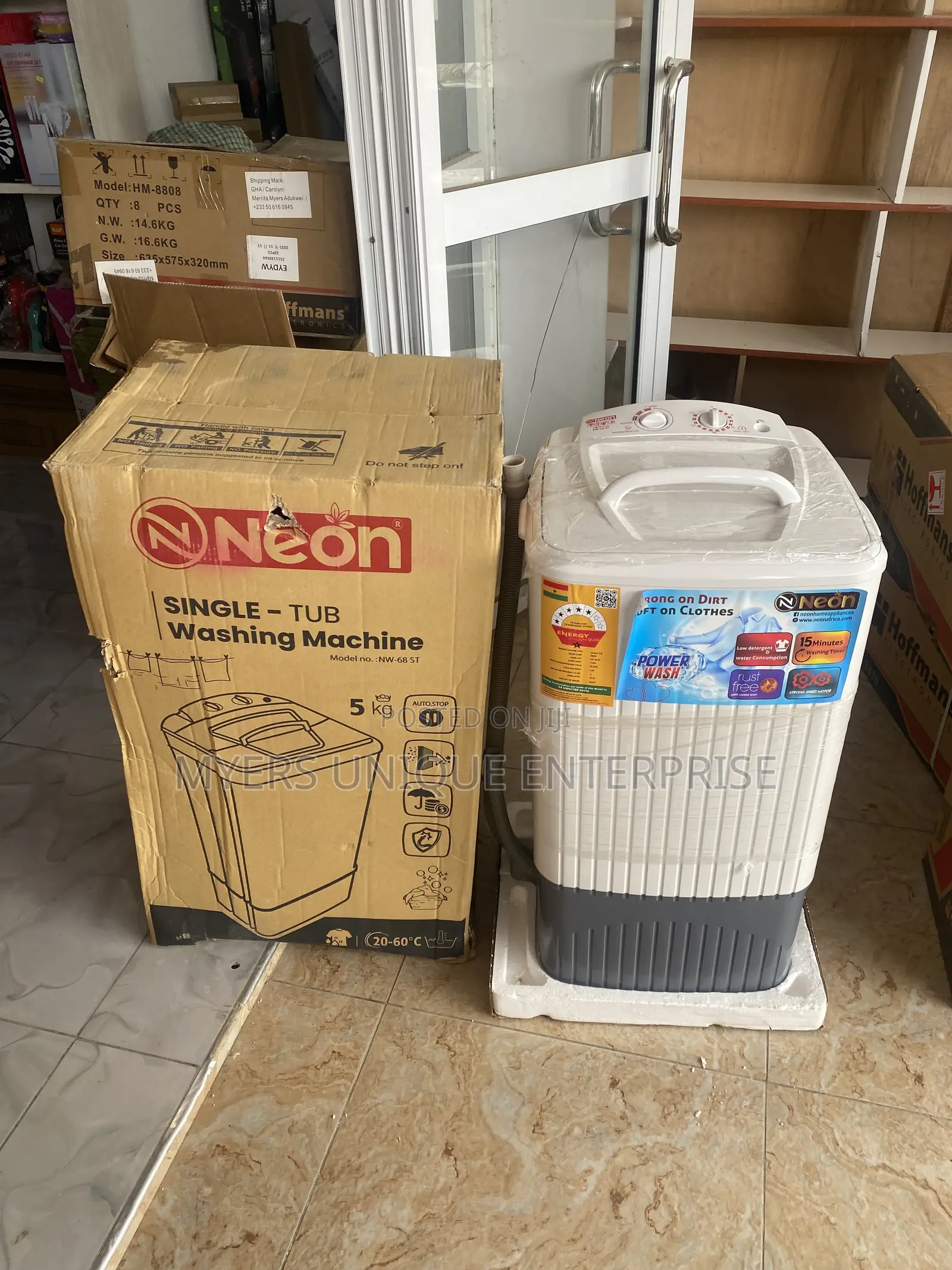 Durable Neon 5kg Washing Machine-Portable Design