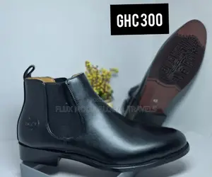 Black Leather Boot Shoe Uk Store Reject