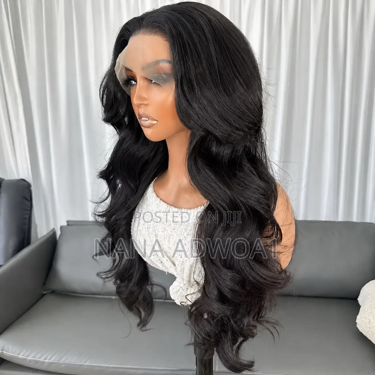 13x6 Frontal Black Bouncy Wig