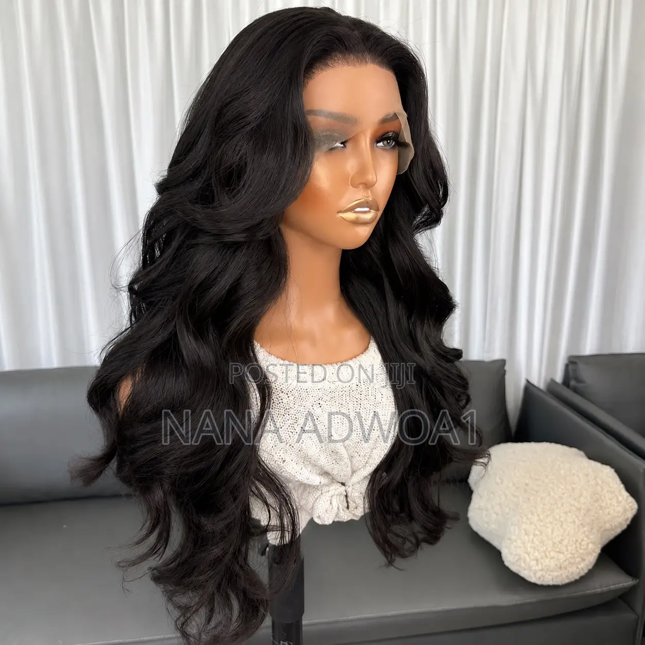 13x6 Frontal Black Bouncy Wig