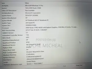 Laptop HP EliteBook 845 G7 16GB AMD Ryzen 5 SSD 256GB