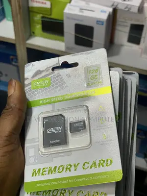 Green Lyca 128 Gb Memory Card, High Speed Transmission.
