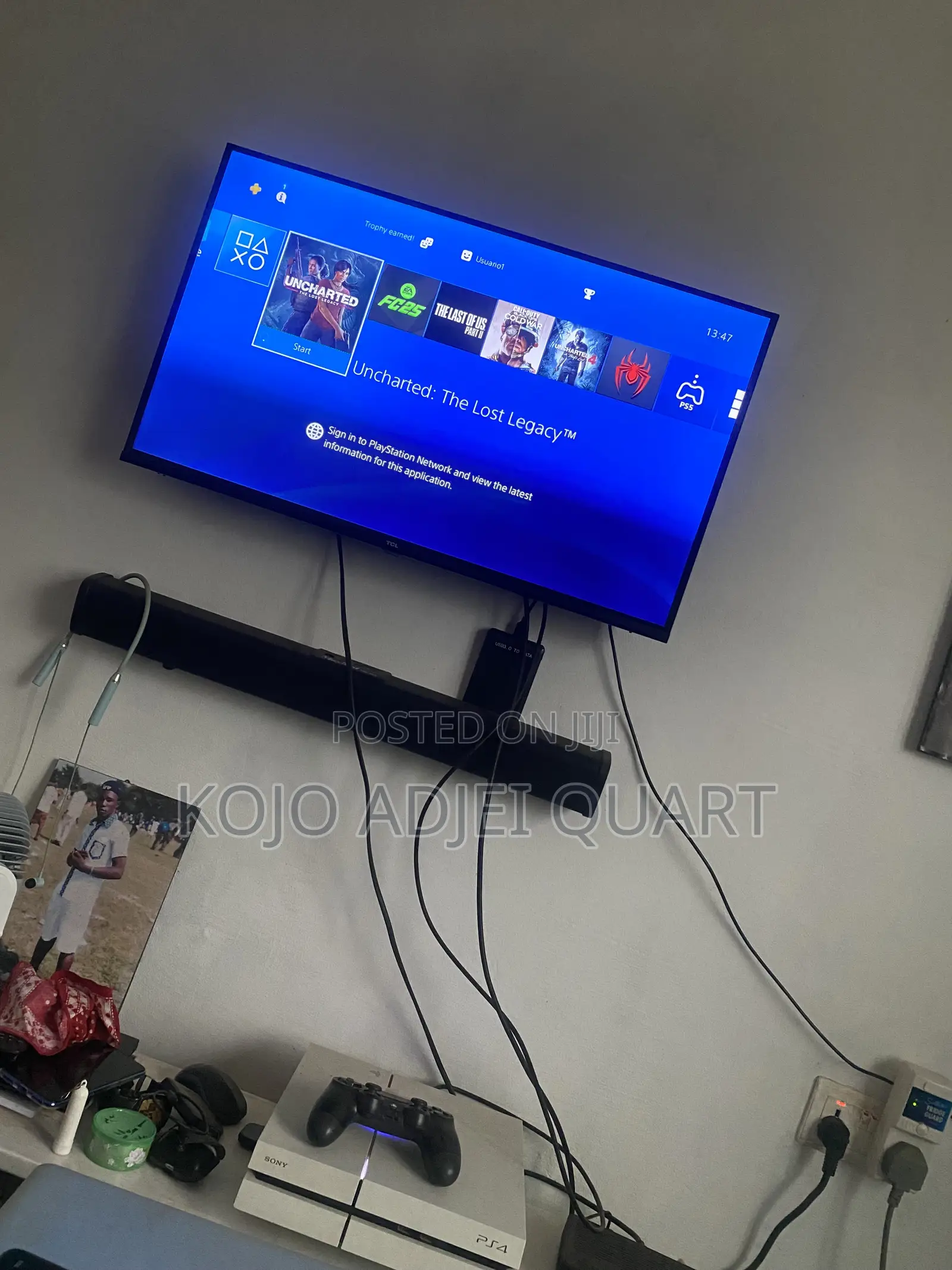 Neat Ps4 Console With a Controller