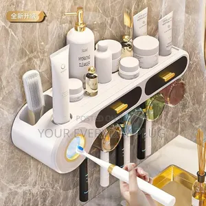 2 in 1 Toothbrush Holder and Toothpaste Dispenser