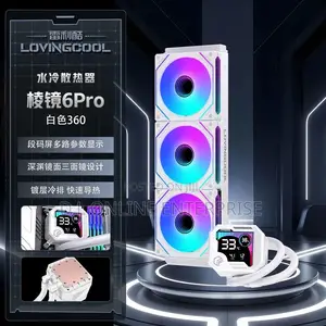 Lovingcool 360mm Argb Liquid Cpu Cooler With LCD Display (White)
