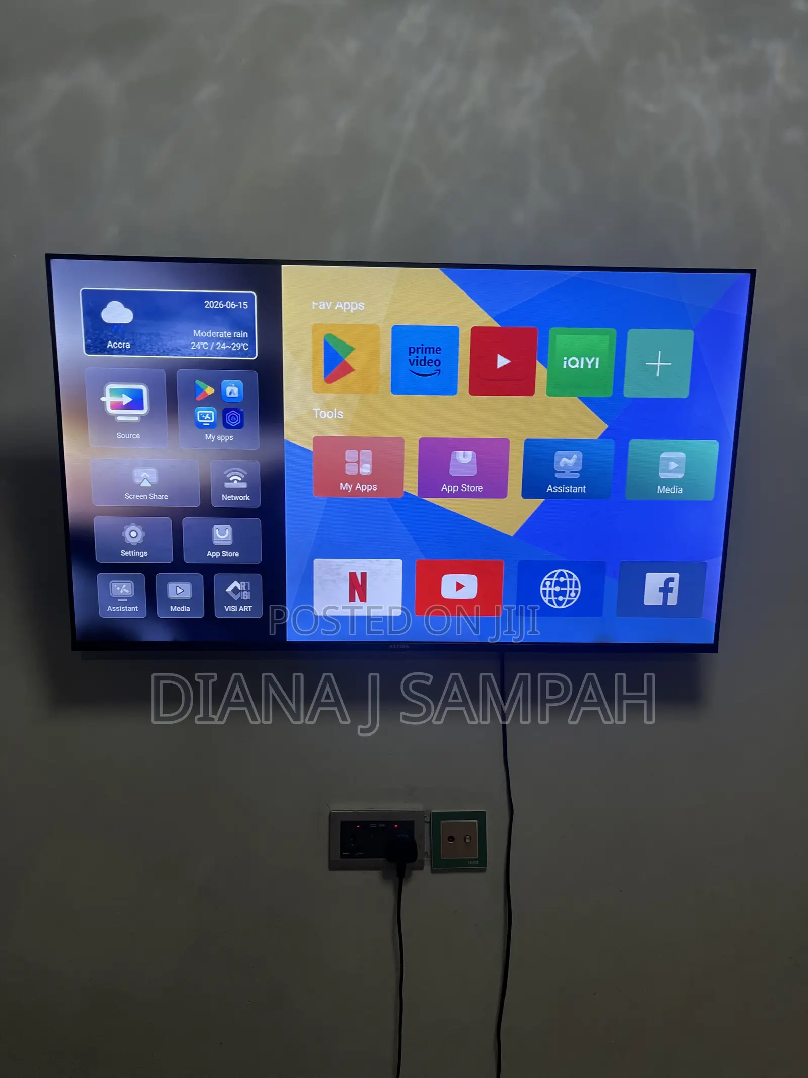 Ailyons 43” Smart Tv – Excellent Condition