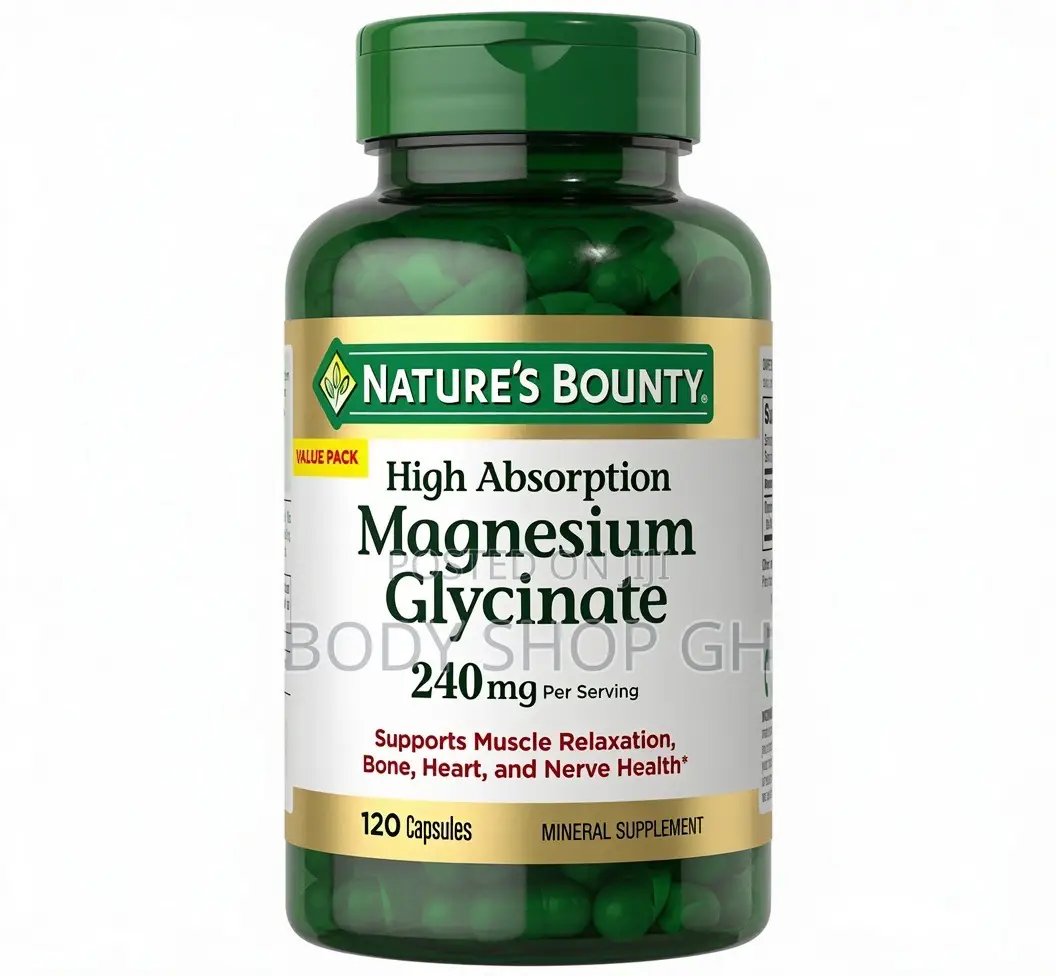 High Absorption Magnesium Glycinate 240 Mg -Bone, Heart Nerve Health