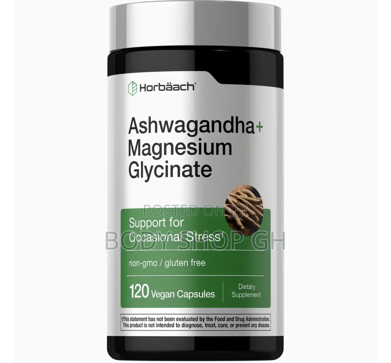 Horbäach Ashwagandha and Magnesium Glycinate | 120 Vegan Capsules