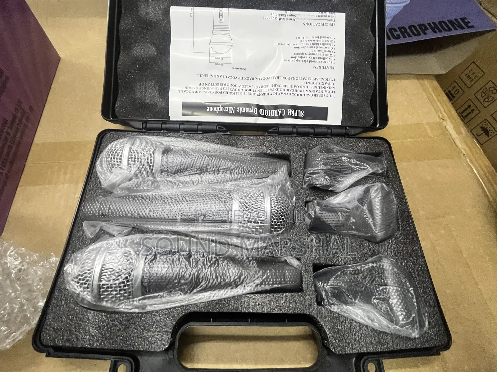 Yoga Super Cardioid Dynamic Microphone – 3-Pack With Case