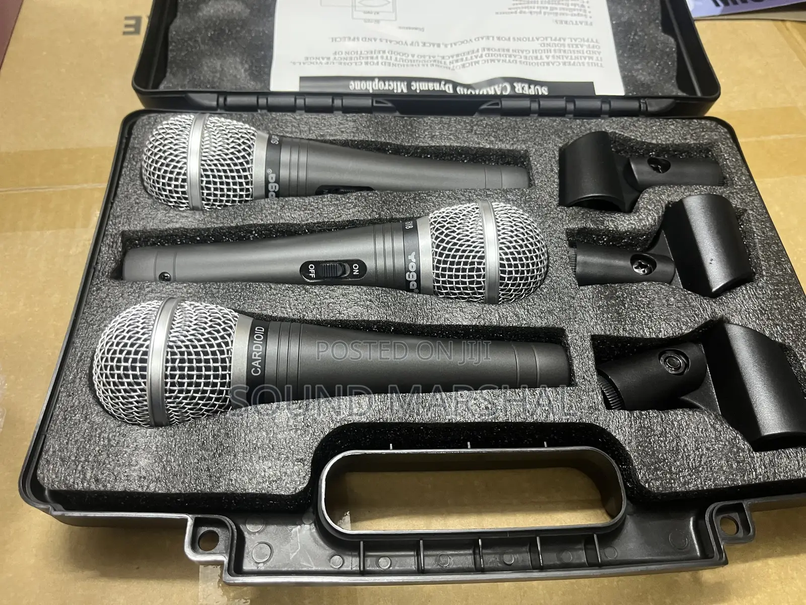 Yoga Super Cardioid Dynamic Microphone – 3-Pack With Case