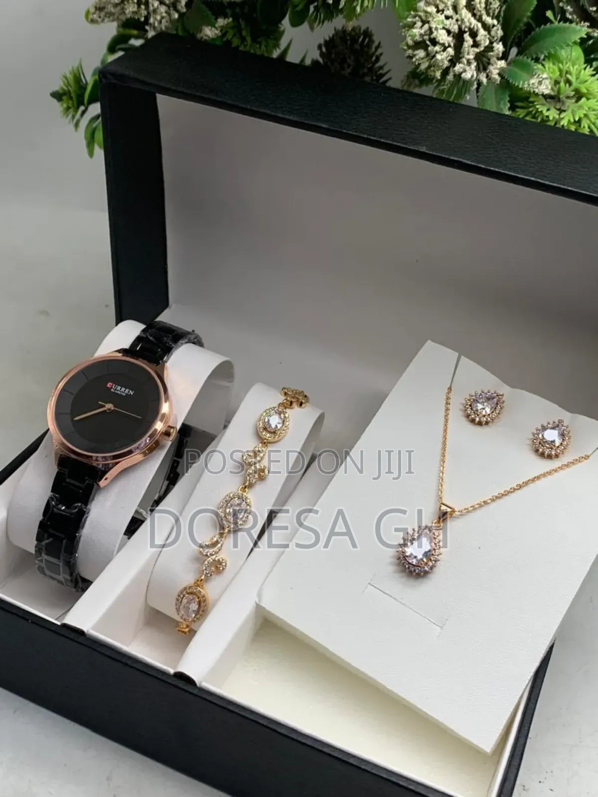 Curren Ladies Watch,Necklace Bracelet Set – Elegant Gift Set for Her