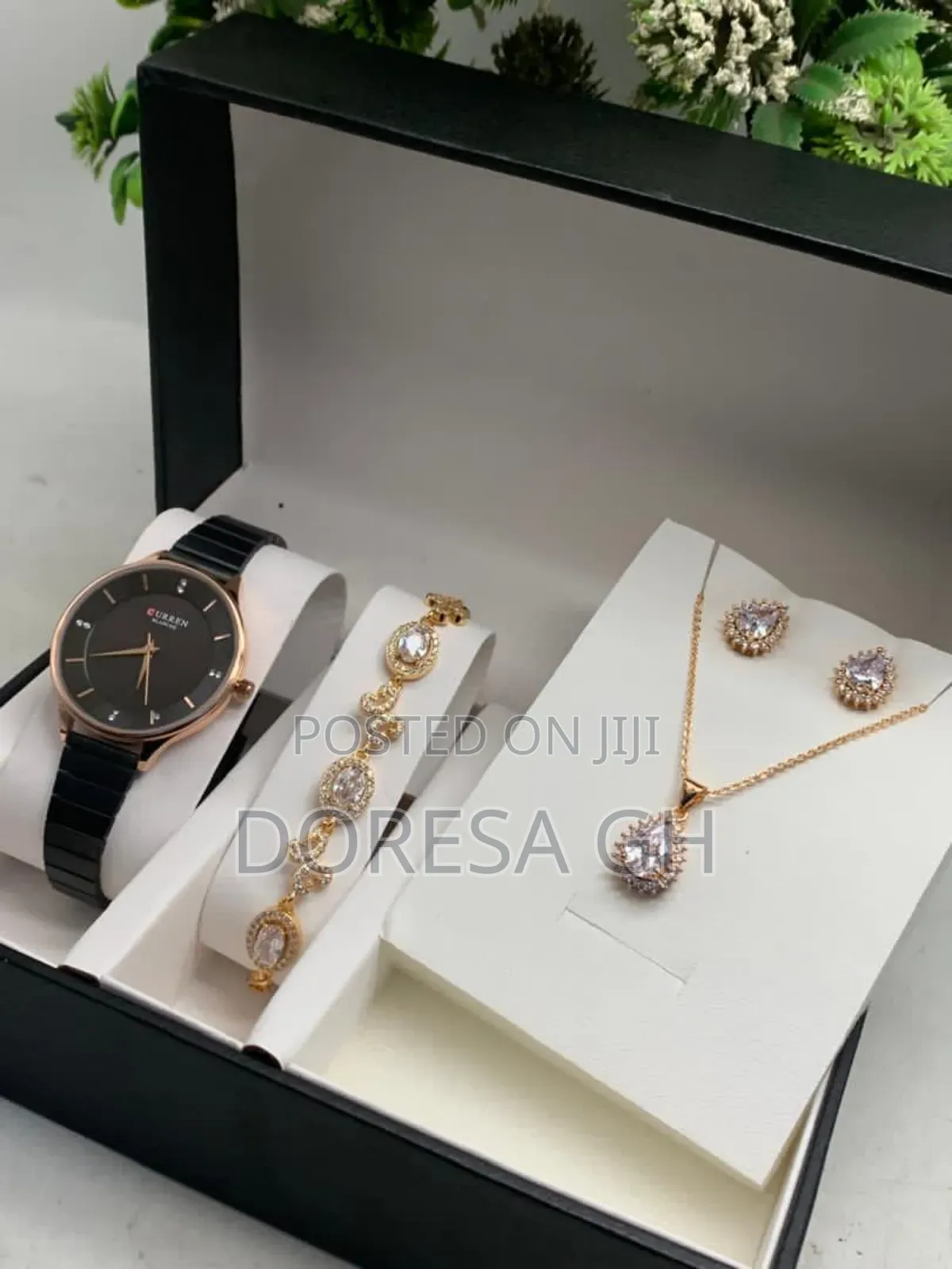 Curren Ladies Watch,Necklace Bracelet Set – Elegant Gift Set for Her