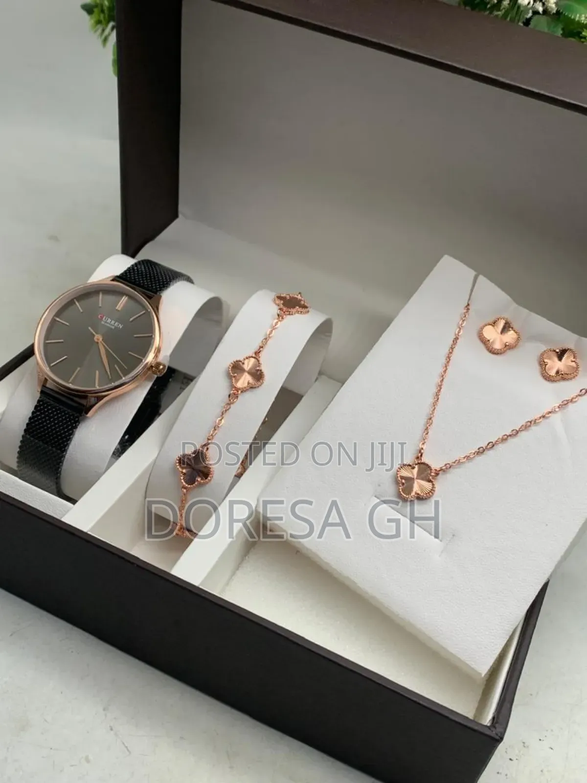 Curren Ladies Watch,Necklace Bracelet Set – Elegant Gift Set for Her