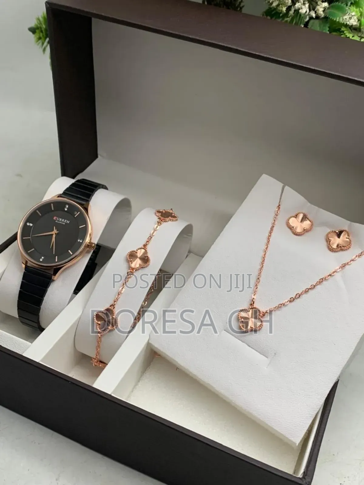 Curren Ladies Watch,Necklace Bracelet Set – Elegant Gift Set for Her