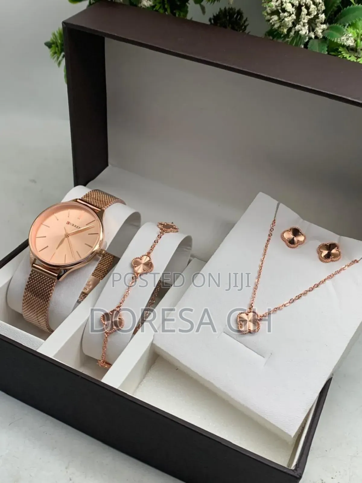 Curren Ladies Watch,Necklace Bracelet Set – Elegant Gift Set for Her
