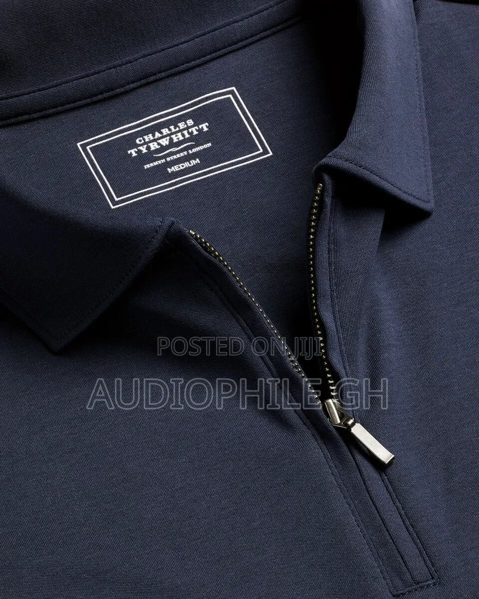 Charles Tyrwhitt Zip-Neck Jersey Polo