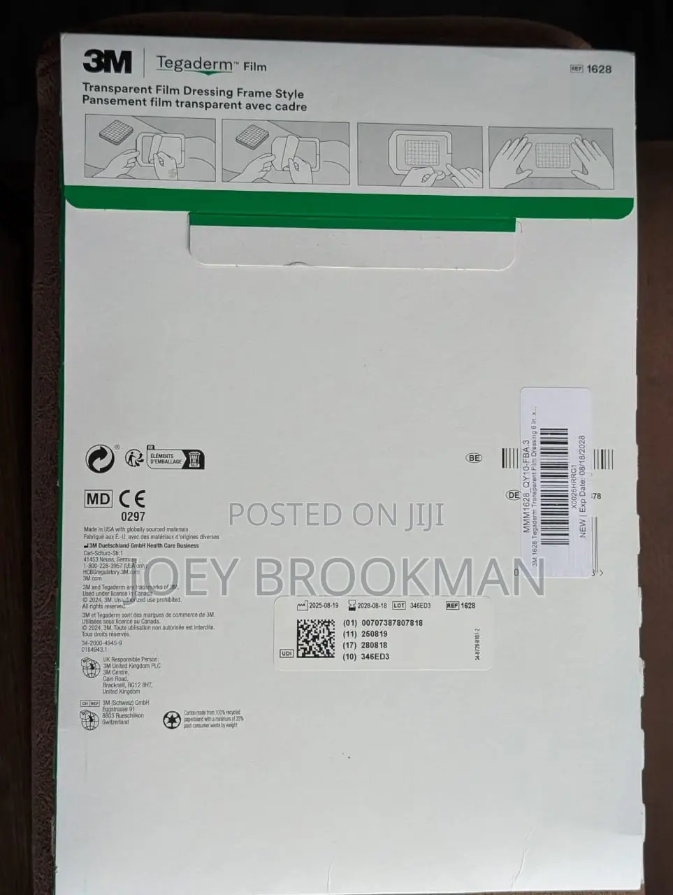 3m Tegaderm Transparent Film Dressing Frame Style, 1628