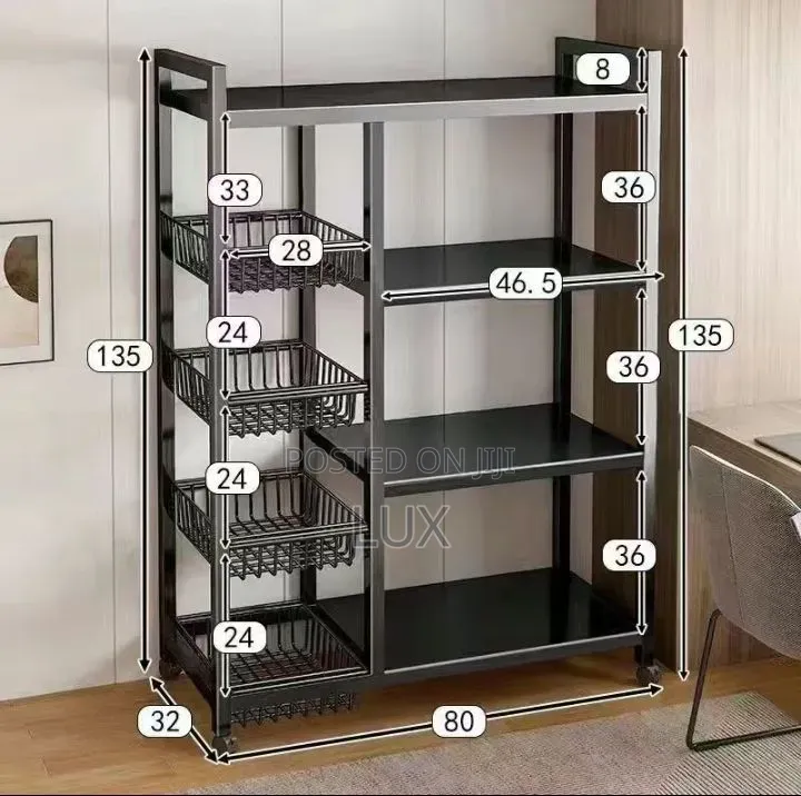 4 Tier Kitchen Storage Rack –Space-saving Organizer For Modern Kitchen