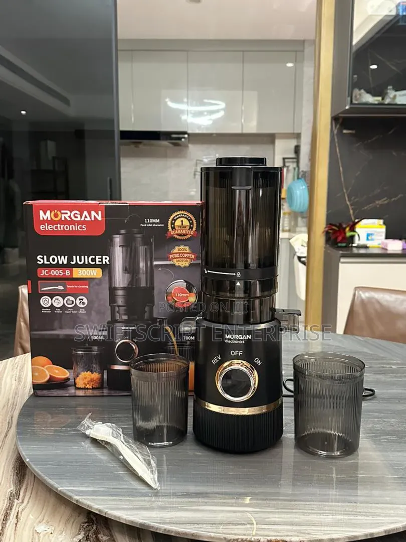 Big Mouth Slow Juicer 11cm Black Grey and Gold