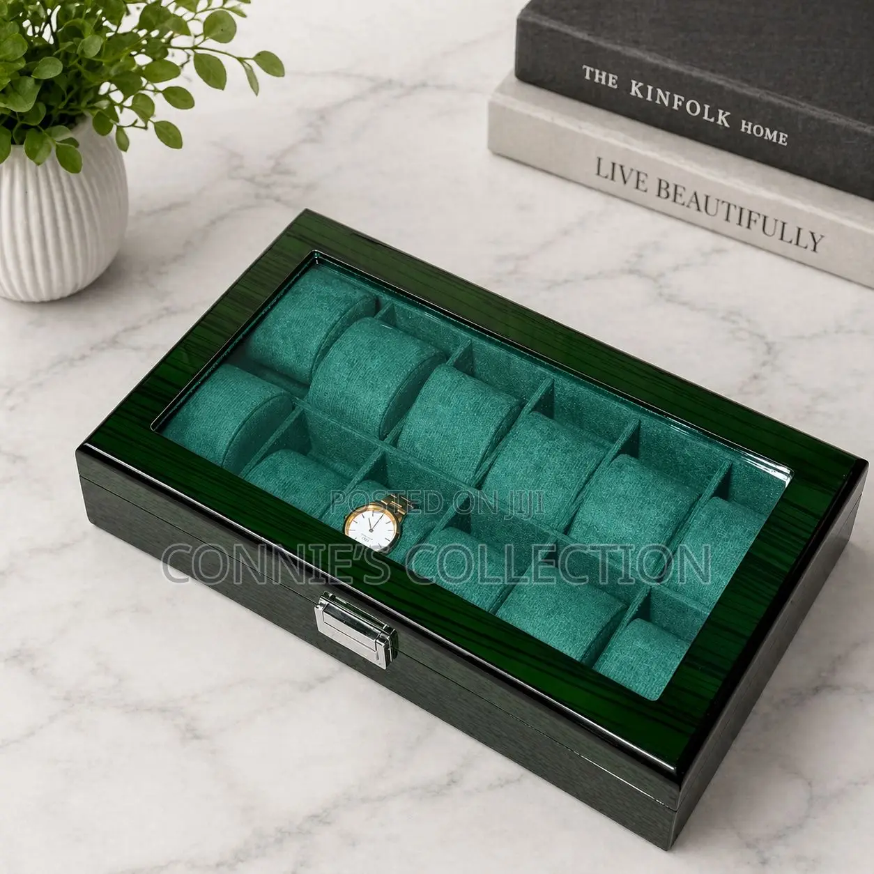 Glass Wood Watch Storage Box(4,8,10,12,15 Slots)Check Description
